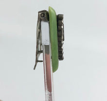 Load image into Gallery viewer, 1930s 1940s Pair of German Green Plastic and Paste Dress Clips