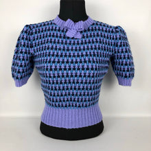 Load image into Gallery viewer, Reproduction 1940s Waffle Stripe Jumper Knitted from a Wartime Pattern - B 38 40 42