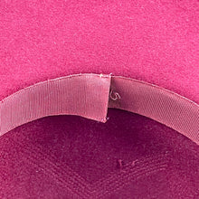 Load image into Gallery viewer, Vintage Burgundy Felt Hat with Chevron Seaming Detail - Henry Heath Gipsy Hat