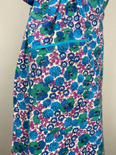 Load image into Gallery viewer, 1940s Floral Pansy and Berry Print Cotton Apron - Would Make A Great Summer Dress - Bust  38 40