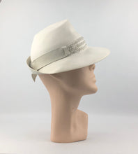 Load image into Gallery viewer, 1930s Cream Felt and Leather Fedora