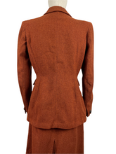 Load image into Gallery viewer, Original 1930s Chestnut Tweed Walking Suit - Exquisite Colour - Bust 34 35 36