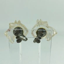 Load image into Gallery viewer, Vintage 1940s Carved Lucite Scotty Dog Earrings with Screw Backs