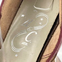 Load image into Gallery viewer, Original 1950’s Burgundy Leather Summer Sandals with Openwork Sides - UK 6 6.5