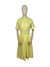 Load image into Gallery viewer, Do Not Buy Original 1950's Lightweight Cotton Day Dress in Soft Yellow - Belted - Bust 36 38 *