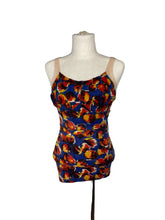 Load image into Gallery viewer, Original 1930's Autumnal Floral Woollen Swimsuit - Vintage Swimwear - Bust 34 36