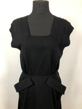 Load image into Gallery viewer, CC41 1940s Black Knitted Wiggle Dress by Jaeger - B34 35