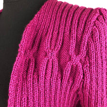 Load image into Gallery viewer, 1940s Style Hand Knitted Bolero in Pink - B34 36