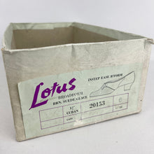 Load image into Gallery viewer, Original 1940's Deadstock Dark Brown Suede and Leather Shoes by Lotus Broadform - UK 6