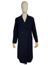 Load image into Gallery viewer, Charming Original 1930's Navy Blue Wool Double Breasted Coat - AS IS - Bust 36" *