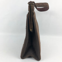 Load image into Gallery viewer, Original 1940's Corde Style Bag in Warm Chocolate Brown - Beautiful Shape - Single Handle