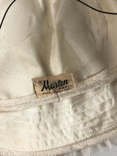 Load image into Gallery viewer, Original 1950s White Summer Hat with Net Trim - A Marten Hat