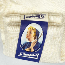 Load image into Gallery viewer, Original 1930s 1940s British Made Cream Cotton Rayon Socks - St Margaret by Corah's of Leicester