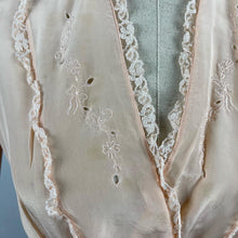 Load image into Gallery viewer, Original 1940s Nightdress by Rational with Lace Trim and Belt - Bust 40