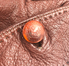 Load image into Gallery viewer, Original 1940s 1950s Soft Brown Leather Gloves with Button Closure - Size 7 or 7.5