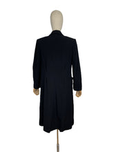 Load image into Gallery viewer, Original 1940's Inky Black Lightweight Wool Coat with Broad Shoulders - Bust 38 40 *