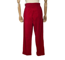 Load image into Gallery viewer, Original 1950's Cherry Red Sportaville Cords with Turn-Ups - Waist 27"
