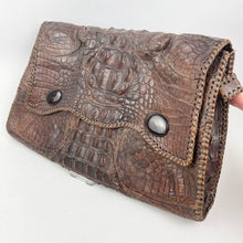 Load image into Gallery viewer, Original 1930's or 1940's Crocodile Skin Bag - Smart Piece - Wounded But Useable
