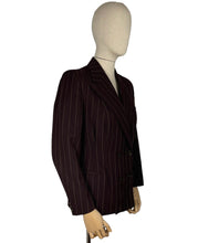 Load image into Gallery viewer, Original 1940’s CC41 Dark Brown Pinstripe Jacket - Beautifully Tailored Piece - Bust 36 37