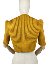Load image into Gallery viewer, Reproduction Hand Knitted Bolero in Mustard - Bust 36 38 40