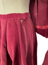 Load image into Gallery viewer, Original 1950's Horrockses Wine Coloured Needle Cord Suit - Bust 36 38