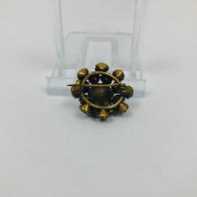 Load image into Gallery viewer, Vintage Edwardian Claw Set Iris Glass Brooch