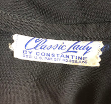 Load image into Gallery viewer, 1940s Black Dress with Applique Detail - Bust 40 42