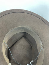 Load image into Gallery viewer, Original 1940's American Made Dark Brown Felt Fedora with Stripe Trim - Draper Saks