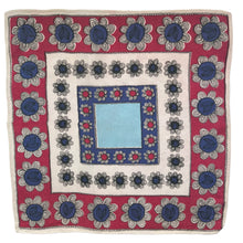 Load image into Gallery viewer, Original 1940's or 1950's Brightly Coloured Crepe Handkerchief - Pretty Little Hankie - Great Christmas Gift
