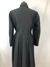 Load image into Gallery viewer, REPRODUCTION 1950s Belted Black Dress with Pleated skirt - Bust 40