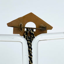 Load image into Gallery viewer, Original 1940's Brooch Featuring a Pair of Scottie Dogs Hanging From a Dog Kennel