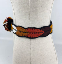 Load image into Gallery viewer, 1940's Style Colourful Felt Belt in Autumnal Shades Made From a 1941 Pattern Using Pure Wool Felt - Waist 27 28