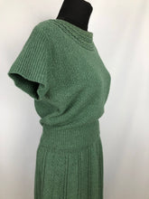 Load image into Gallery viewer, 1950s Sage Green Three Piece Acrylic Knit Set By Orlon - Bust 38 40