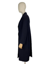 Load image into Gallery viewer, Charming Original 1930's Navy Blue Wool Double Breasted Coat - AS IS - Bust 36" *