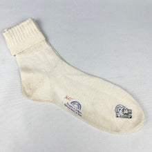 Load image into Gallery viewer, 1930s 1940s British Made Cream Cotton Rayon Socks - CWS Lastex