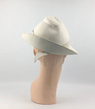 Load image into Gallery viewer, 1930s Cream Felt and Leather Fedora