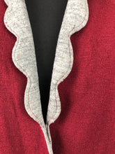 Load image into Gallery viewer, Original 1940s CC41 Machine Knitted Cardigan in Burgundy and Grey - B40 42