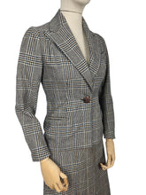 Load image into Gallery viewer, Wounded But Wearable Original 1930's Blue, Brown and Cream Check Suit - Bust 32 33