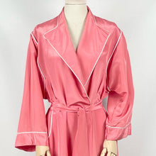 Load image into Gallery viewer, Original 1940s 1950s Pretty Pink and White Voluptuous Peggy Page Dressing Gown - Fabulous Robe - Bust 44 46