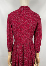 Load image into Gallery viewer, Original Red, Black and White Dress from the Late 1940s or Early 1950s - Bust 34 35