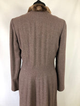 Load image into Gallery viewer, Exceptional 1940s Genuine Fur Trimmed Princess Coat and Dress Set by Reels of Milwaukee - B36