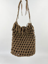 Load image into Gallery viewer, Original 1940s Make Do and Mend Homemade Bag Made from Shoe Laces
