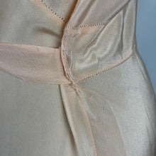 Load image into Gallery viewer, Original 1930s Pure Silk Bias Cut Nightdress with Floral Applique - Bust 34 35 36