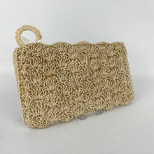 Load image into Gallery viewer, Original 1940's or 1950's Cream Crochet Clutch Bag - Neat Vintage Purse