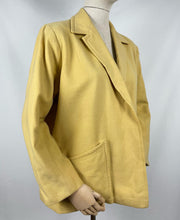 Load image into Gallery viewer, Original 1940s Pure Wool Swing Jacket In Soft Mustard Shade with Pockets - Bust 38 40 42