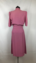 Load image into Gallery viewer, CC41 Rose Pink Crepe Day Dress - Bust 34" 36"