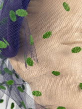 Load image into Gallery viewer, Original 1950s Purple Felt Hat with Green and Purple Net - Charming French Made Piece