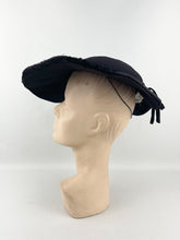 Load image into Gallery viewer, Fabulous 1950s New Look Black Hat with Net by Delmore