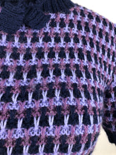 Load image into Gallery viewer, Reproduction 1940s Waffle Stripe Jumper Knitted from a Wartime Pattern - B 38 39 40 41 42