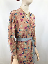 Load image into Gallery viewer, 1930s Rayon Floral Dress in Pastel Shades - Bust 36 38